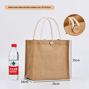 <strong>Wholesale</strong> Reusable Shopping <strong>Tote</strong> <strong>Bags</strong> Cheap Promotional Blank Hemp Linen Burlap <strong>Jute</strong> for Advertising Custom Designs - Product Image 1