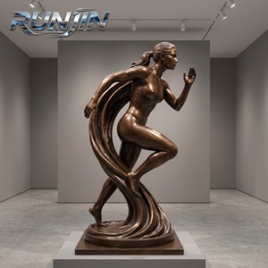 Scultura in Metallo di Alta Qualità Personalizzata, Grande Dea in Bronzo con Cane, Opera d'Arte Femminile per Hotel, Diana <span class=keywords><strong>la</strong></span> Cacciatrice - Product Image 6