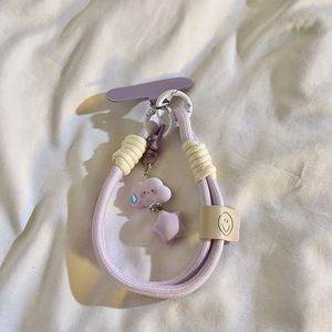 Correas de muñeca para teléfono, cuerda para teléfono móvil, cordón colorido, cuerda de nailon corta con pestaña de parche, accesorios para teléfono móvil - Product Image 5