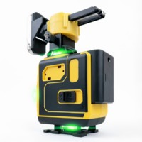 Niveau laser rechargeable à ligne croisée verte 16 points avec base magnétique pour usage industriel, bricolage, cloisons sèches, rénovation domestique et mesure de chantier