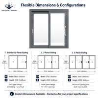 Puerta Corredera de Aluminio de Doble Acristalamiento, Eficiente Energéticamente, Grande, Personalizada, Multicarril, para Patio, Comercial, Tienda, Sala de Estar, Insonorizada