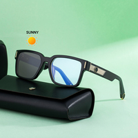 KAJILA Vente en gros de lunettes de soleil rétro à la mode avec logo personnalisé, photochromiques, protection UV400, lunettes de soleil carrées pour hommes