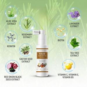 Spray pour la croissance des cheveux, avec huile de romarin et biotine, non gras, aide à prévenir l'amincissement et la chute des cheveux - Product Image 4