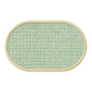 Alfombra de Baño Ovalada de Poliéster con Patrón Geométrico Antideslizante para Uso Doméstico - Product Image 2