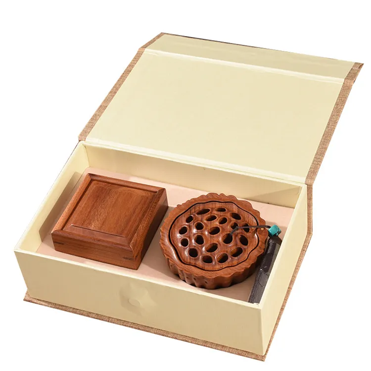 도매 중국 공장 소스 나무 제품 버너 마호가니 다도 아로마 테라피 아프리카 로터스 향 상자 스토브