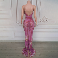 Novance Y4842 Robes de Soirée Élégantes et Longues de Bal, Robe de Luxe sans Manches Romantique pour Femme, Tenue de Soirée de Luxe