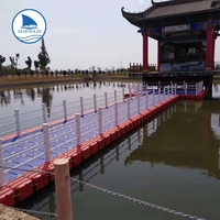 Marnolin Maison Flottante Préfabriquée avec Pontons en HDPE/PE/EPS Capacité de Charge de 350 kg/m² pour Marinas et Embarcadères