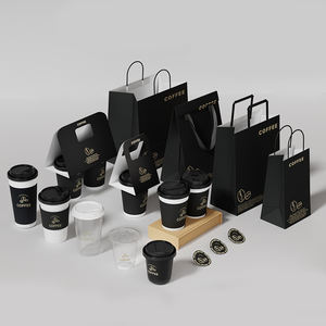 クラフト紙袋カスタム生分解性ショッピングコーヒーショップベーキングショップ用 - Product Image 1