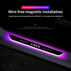 Iluminación LED para Interior de coche personalizada, proyector de logotipo en movimiento, lámpara de alféizar de puerta, placa de bienvenida, Protector DE LUZ DE Pedal para puertas de coche - Product Image 1