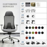 Chaise de bureau ergonomique haut de gamme avec design breveté, support de personnalisation par le fabricant R&D