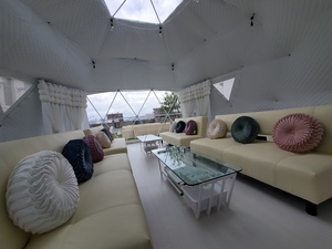 Dôme géodésique extérieur facile à installer Camp Camping Plage étanche jeu tente d'exposition avec couche isolante avec porte en verre - Product Image 4