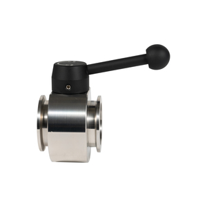 Vannes à vide pivotantes de haute qualité en acier inoxydable <span class=keywords><strong>KF</strong></span>/NW, vanne papillon SS304/SS316L à poignée manuelle pour gaz - Product Image 2