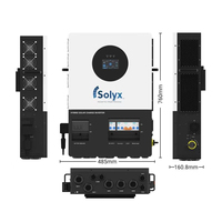 Onduleur hybride biphasé Solyx 12kW avec bypass 200A, charge 250A, double MPPT, UL1741 ETL, RSD 6 parallèle, 120/240Vac pour toute la maison