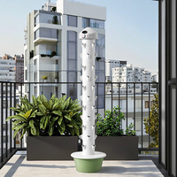 Système de tour hydroponique bricolage à 11 couches avec pompe automatique de 44 trous de plantation pour petites fermes et jardins de balcon