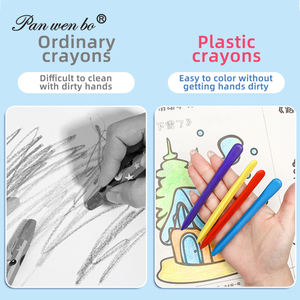 Panwenbo 12/24/36 многоцветный Детский Школьный набор для школьников нетоксичный моющийся мелок для рисования с пластиковой коробкой - Product Image 2