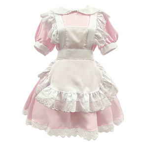 Sweet Maid Outfit Pink Lolita Cosplay Costume Anime Role Play Spring 2025 Polyester Dress - Product Image 2