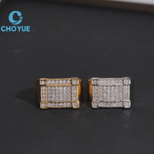 Hot Sale 925 Sterling Silver Moissanite <b>Rings</b> <b>Mens</b> Iced Out Moissanite HipHop Style Jewelry Pass Diamond Test in Stock GRA - Product Image 1
