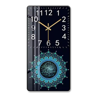 Horloge Murale Silencieuse sans Tic-Tac Prix de Gros, Peinture d'Horloge Murale en Porcelaine Cristal Islamique Décoration Maison