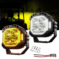 Vente en gros de feux auxiliaires LED de style Baja Racing avec lentille ambrée pour camion tout-terrain, SUV, UTV