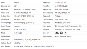 043tn24 v.7 at043tn25v.2 इननोलक्स 4.<span class=keywords><strong>3</strong></span> इंच 480*272 वाल्ड 4-तार प्रतिरोध स्पर्श टैफ्ट एलसीडी टच स्क्रीन - Product Image 2