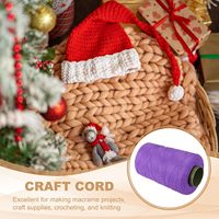 Cordon en macramé 100 % polyester de 3 mm, corde épaisse tressée pour tapis au crochet, artisanat DIY, suspensions murales, porte-plantes, chaussures