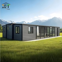 Maisons préfabriquées modulaires en conteneurs extensibles de 40 pieds et 20 pieds, personnalisation ODM OEM, maisons mobiles miniatures prêtes à être expédiées