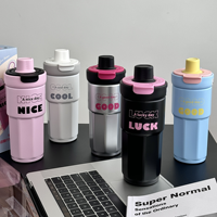 Vente flash - Gourdes isothermes en acier inoxydable de 550 ml, tasses isothermes, bouteilles d'eau réutilisables pour étudiants et adultes