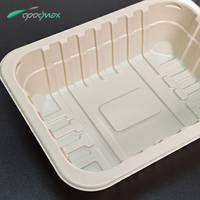 Plateau jetable en plastique PP de 800ml personnalisé pour porc, boeuf, sushi, nouilles, pain, conteneur de charcuterie à emporter à usage industriel