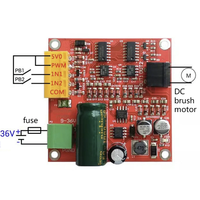 Contrôleur de moteur CC à balais 9-36V 500W, carte de commande de vitesse PWM 12A, cuivre 2OZ, contrôle TTL IO, protection contre les surintensités et les surtensions électrostatiques