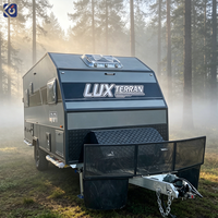 CAMPTRL Remorque de camping pliable, caravane portable, camping-car compact avec lit escamotable pour pique-nique et voyage