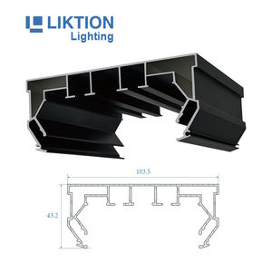 Tessuto russo ucraino tensione del soffitto teso profilo in alluminio soffitto teso montato a doppio binario tenda a LED profilo - Product Image 2