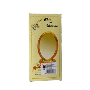 ESPEJO Miroir de salle de bain elliptique double face, taille 5, forme ovale avec cadre en bois - Product Image 2