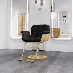 Sillón de Barbería Moderno de Cuero con Elevación Hidráulica, Altura de Asiento Ajustable, Diseño Duradero para Uso Comercial - Product Image 3