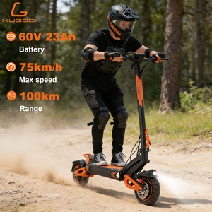 Scooter électrique F4 pour adultes, autonomie 100 km, moteur double 1400W, tout-terrain, pneus larges, pliage rapide, batterie 48V 20.8Ah, longue portée S - Product Image 1