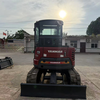Excavatrice sur chenilles compacte d'occasion japonaise VIO55-6A, classe 5-6 tonnes, économique en carburant, équipement de construction fiable