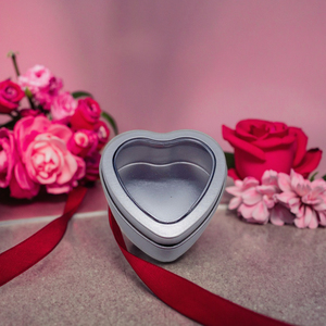 Lãng Mạn Bạc Màu Sắc Cửa Sổ Kim Loại Nhỏ Có Thể Hình Trái Tim Nến Hộp - Product Image 4