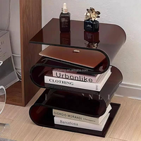 Table basse en acrylique imperméable et bibliothèque transparente pour chambres à coucher, idéales pour les mariages