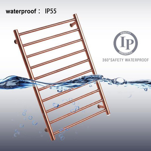 <span class=keywords><strong>Radiateur</strong></span> Électrique Mural de Luxe Moderne en Acier Inoxydable 304 Or Rose Chauffant à 4 Barres, Porte-Serviettes Chauffant 80cm <span class=keywords><strong>pour</strong></span> <span class=keywords><strong>Salle</strong></span> de Bain - Product Image 4