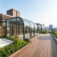 Nouvelle véranda en verre trempé et aluminium, kit écologique pour jardin, patio ou cour arrière