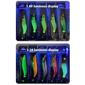 Lmaide nouveau poids multi-grammes pêche en mer bois crevettes calmar crochet simulation 3.5 #2.2 #1.8 # calmar aiguille Luya appât en gros - Product Image 3