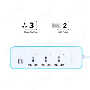 Oem <span class=keywords><strong>3</strong></span>-cách công nghiệp mở rộng dây với độc lập chuyển đổi ánh sáng USB powered ổ cắm cho các ứng dụng công nghiệp 110V đánh giá - Product Image 2