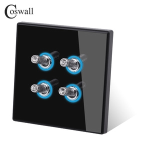 Thương Mại Nước Ngoài 86 Kính Màu Đen Chuyển Đổi Nút Chuyển Đổi Với Pha Lê Kim Cương LED Ánh Sáng Tường Chuyển Đổi Ổ Cắm Bộ - Product Image 5