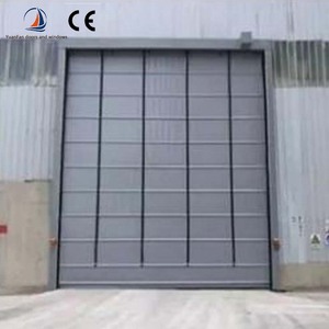 工業用PVCファブリック折りたたみ式防風自動高速ドア表面仕上げ屋外用 - Product Image 1