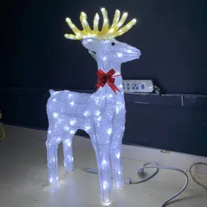 مصباح LED ثلاثي الأبعاد لتزيين الحيوانات في الكريسماس