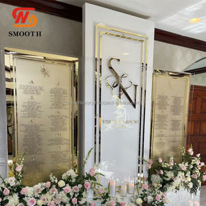 Smooth New Design White Acrylic Name List Welcome Sign Seating Chart For Wedding <b>Backdrop</b> <b>Stand</b> Event Party - Product Image 1