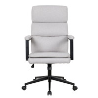 Chaise de bureau exécutive moderne et contemporaine en tissu avec hauteur réglable, accoudoirs réglables, roulettes pivotantes inclinables pour le travail et l'étude