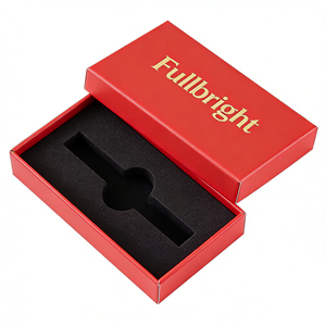 Boîte cadeau pour montre sur mesure, fabrication OEM ODM, entièrement personnalisable, papier recyclé enduit, rigide, luxe, logo en feuille d'or pour l'emballage de montres - Product Image 1