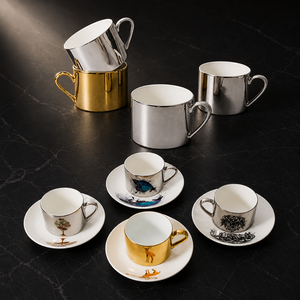 Tasse de café en céramique, style européen, pour le thé, avec sous-tasses à thé - Product Image 1