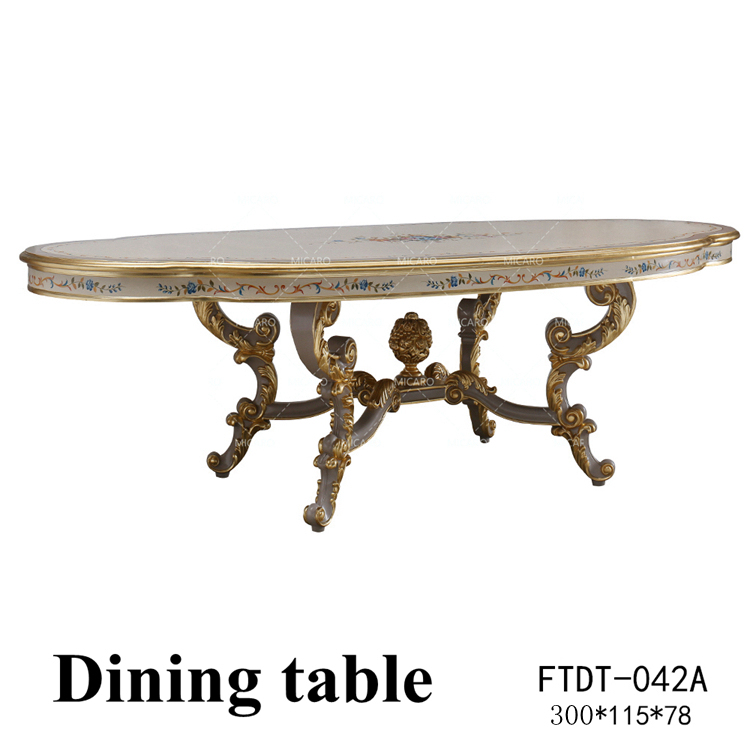 Luxury Italian Classic Solid Wood Dining Room Furniture