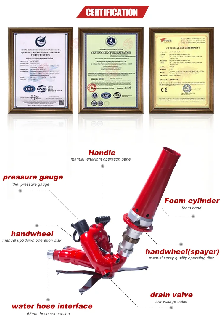 2021 High-quality CE certificated/certified/certification  fire fighting water monitor
